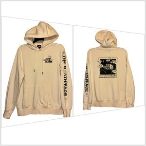 The North Face TNF Never Stop Exploring Floral Hoodie Sz S Cream White